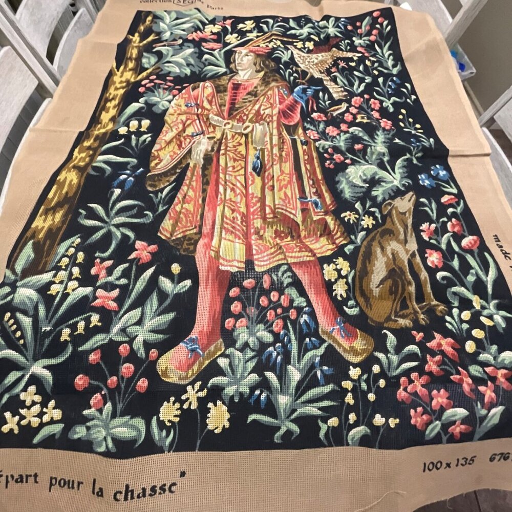 SEG Depart Pour la Chasse Departure For The Hunt Tapestry 100 x 135 France